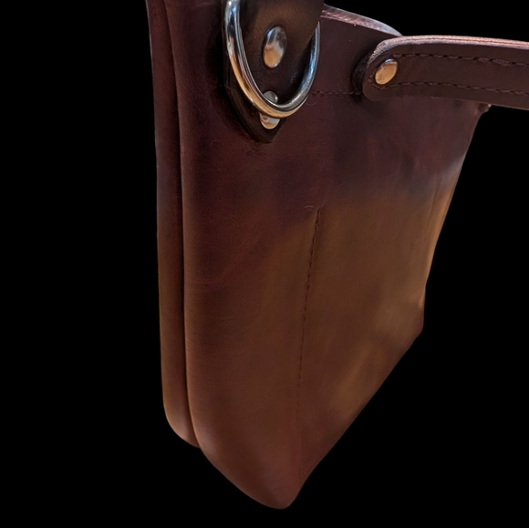 DUNOLE Brown Leather Tote & Coin Purse - Picture 4 of 9